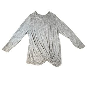 Lane Bryant Sweater Top Womens Plus Size 22/24 Long Sleeve Gray Twist Sweater